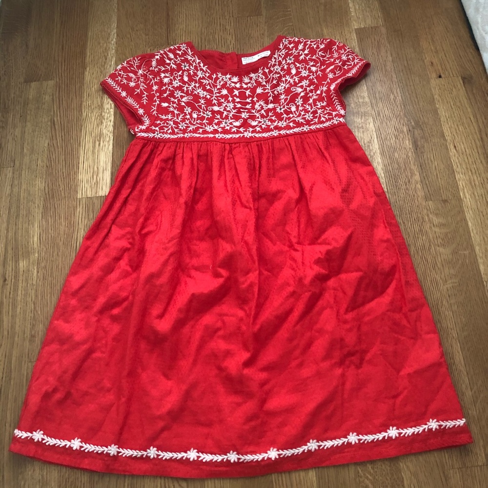 red zara dress